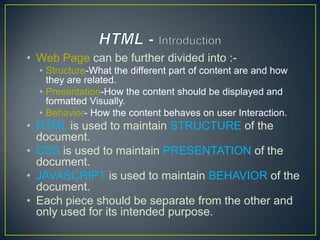 Html and css | PPT