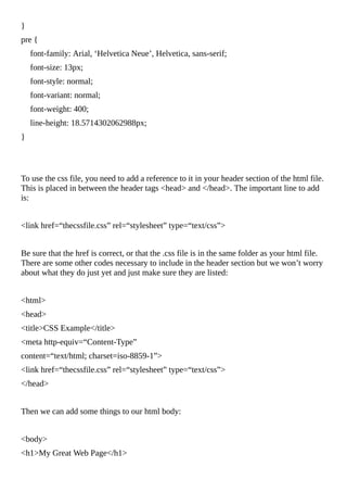 HTML & CSS Guide | PDF