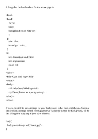 HTML & CSS Guide | PDF