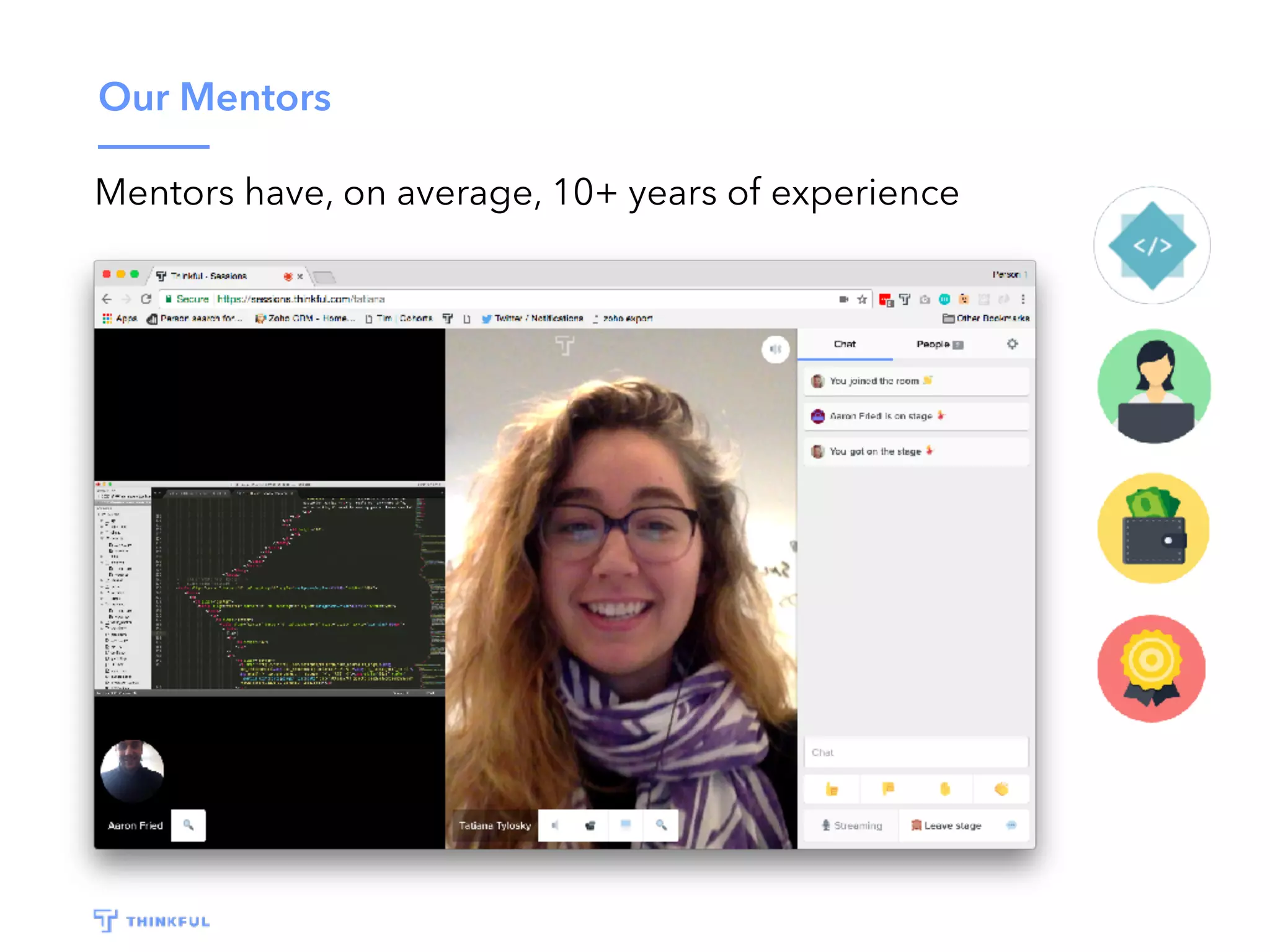 Our Mentors
Mentors have, on average, 10+ years of experience
 