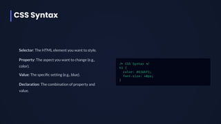 Comprehensive HTML & CSS Guide for Modern Web Development Beginners | PDF