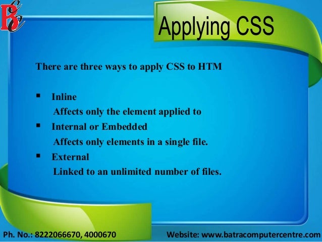 HTML, CSS And JavaScript Training Institute in Ambala ! Batra Compute…