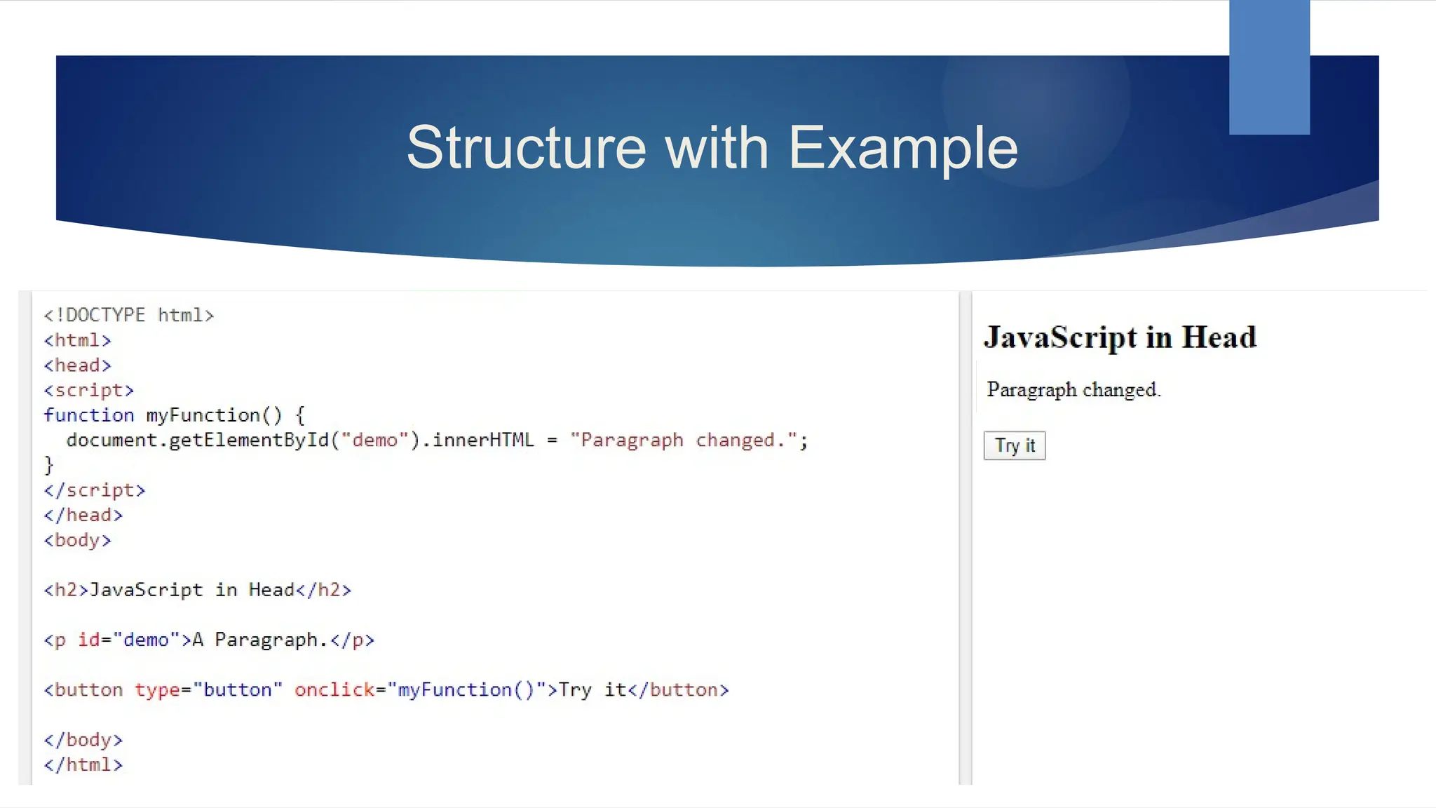 Structure with Example
 
