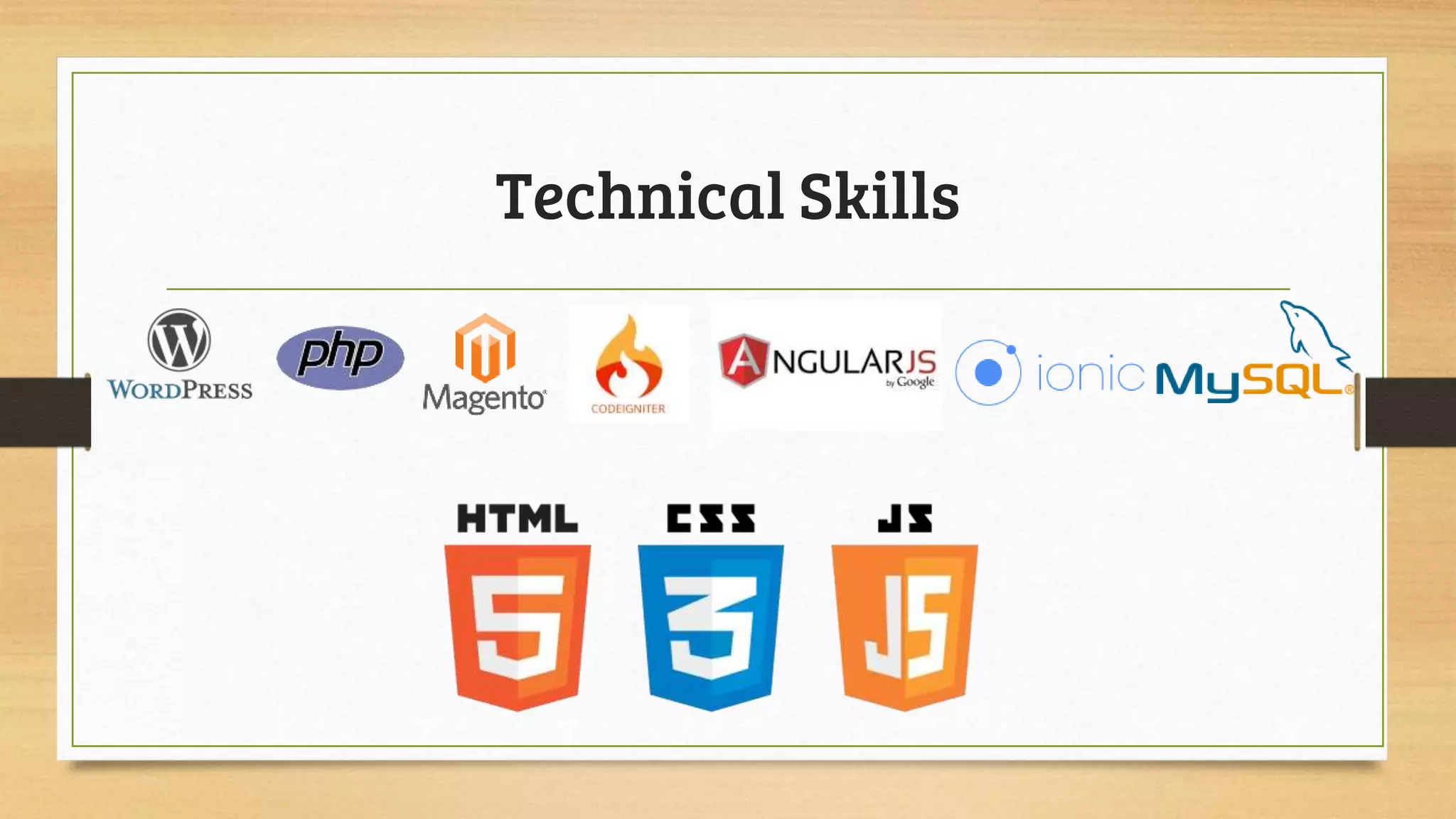 Technical Skills
 