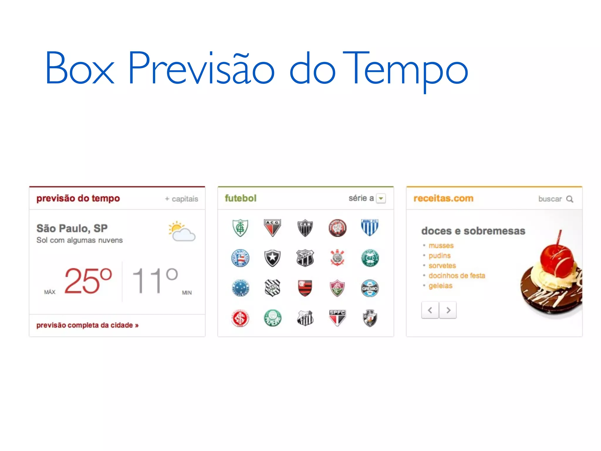 Box Previsão do Tempo 