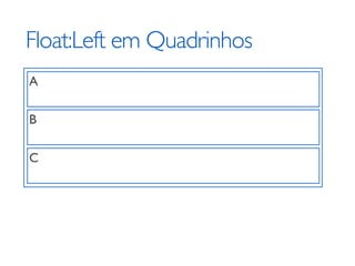 Float:Left em Quadrinhos
A

B

C
 