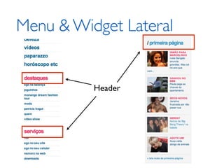 Menu & Widget Lateral


          Header
 