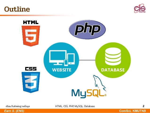 HTML, CSS, PHP,MySQL, Database เขียนเว็บติดต่อฐานข้อมูล เริ่ม จาก 0 ... image.