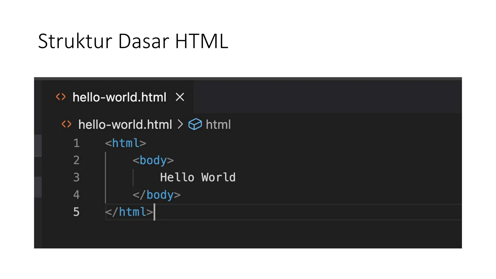 Struktur Dasar HTML
 