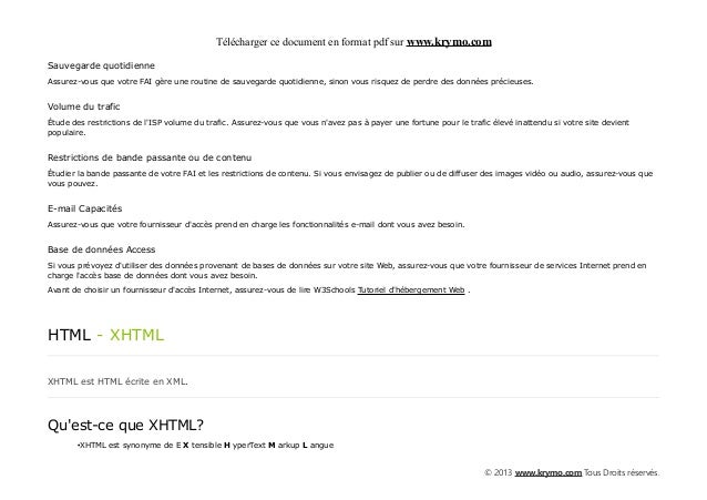 Html de base