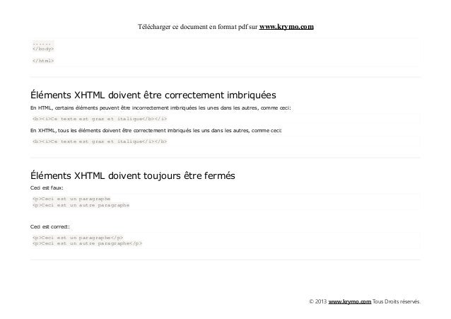 Html de base