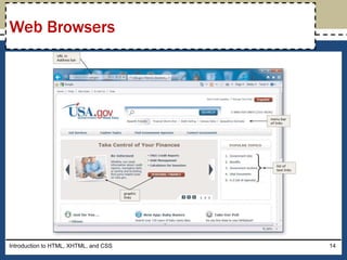 Introduction to HTML, XHTML, and CSS 14
Web Browsers
 