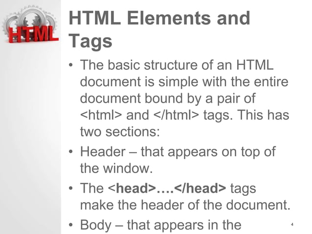 HYPER TEXT MARKUP LANGUAGE BASIC LESSONS | PPT