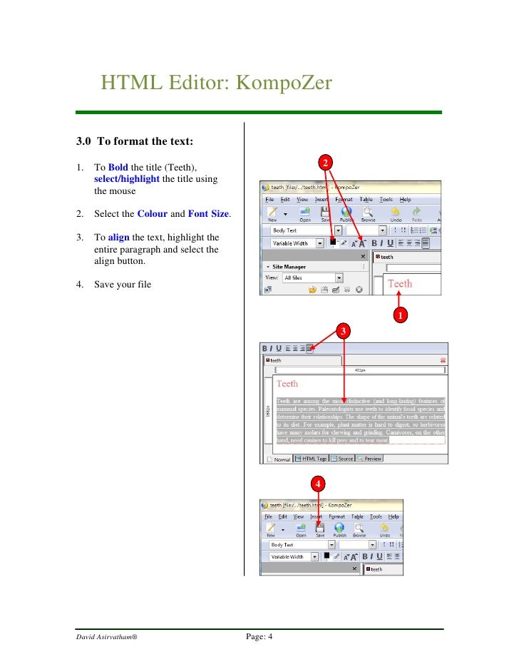 Kompozer html editor - fantasymaha