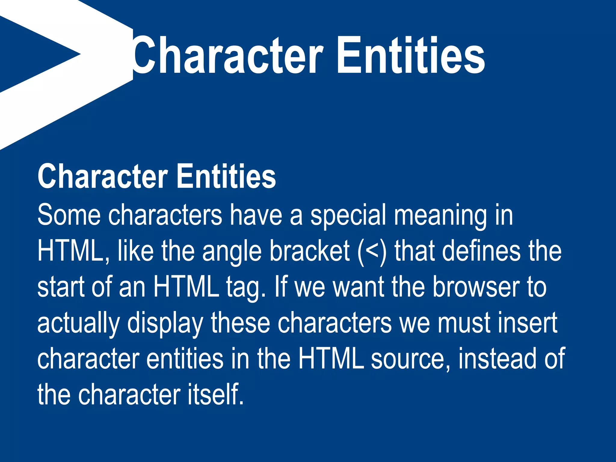 Html entities | PPTX