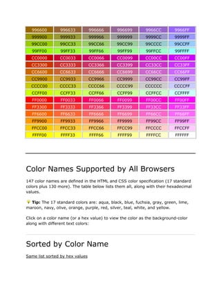 Color Code 9966ff Html example | DOCX