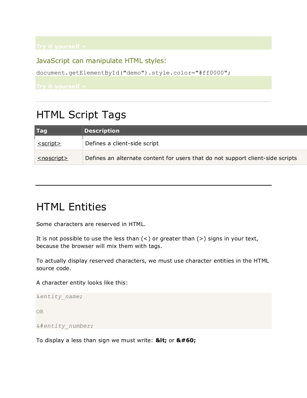 Html example
