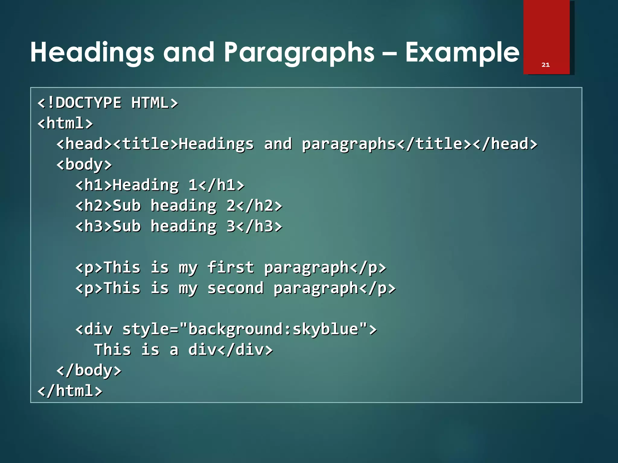 Html basics | PPT