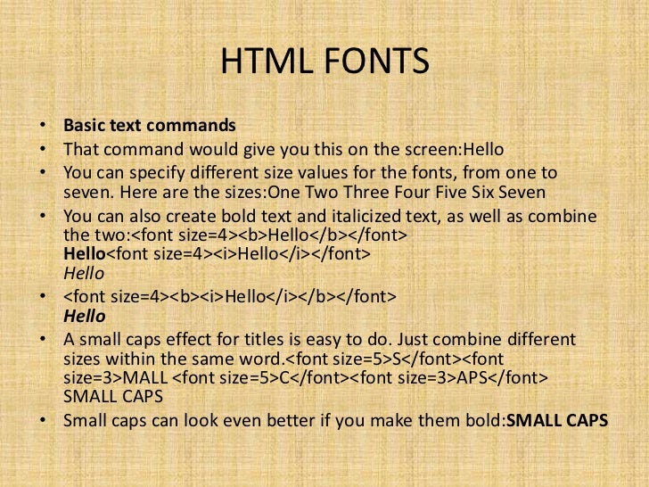 Html fonts
