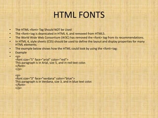Html fonts | PPT