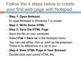 HTML for Education | PPTX