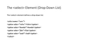 Html forms | PPTX