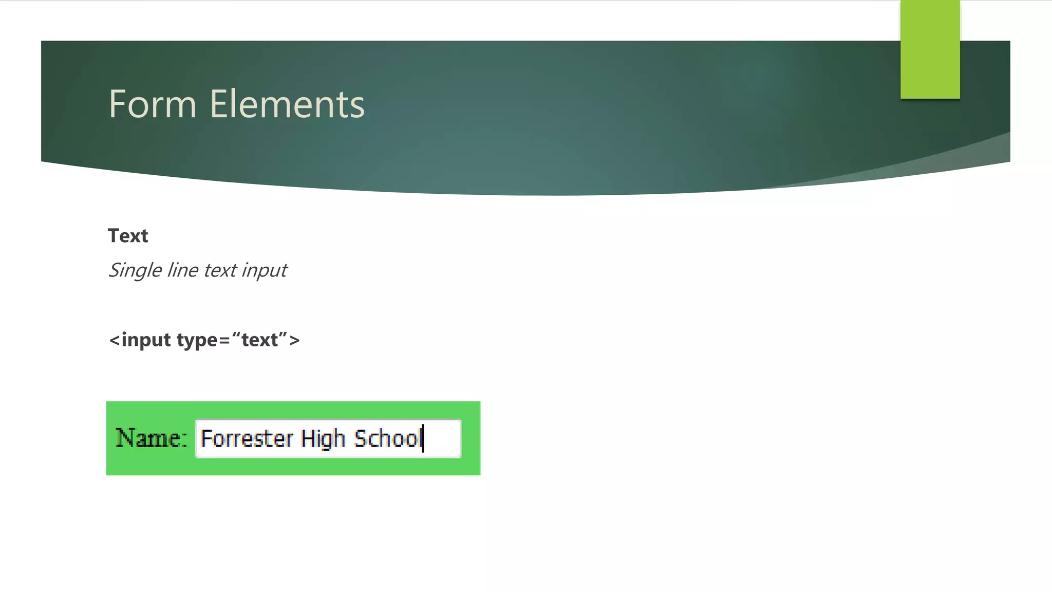 Higher - HTML forms | PPT