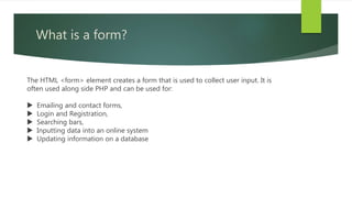 Higher - HTML forms | PPT