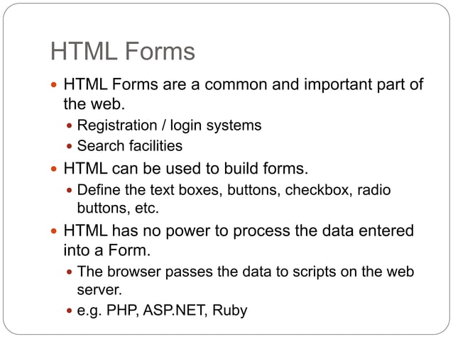 Html forms | PPTX
