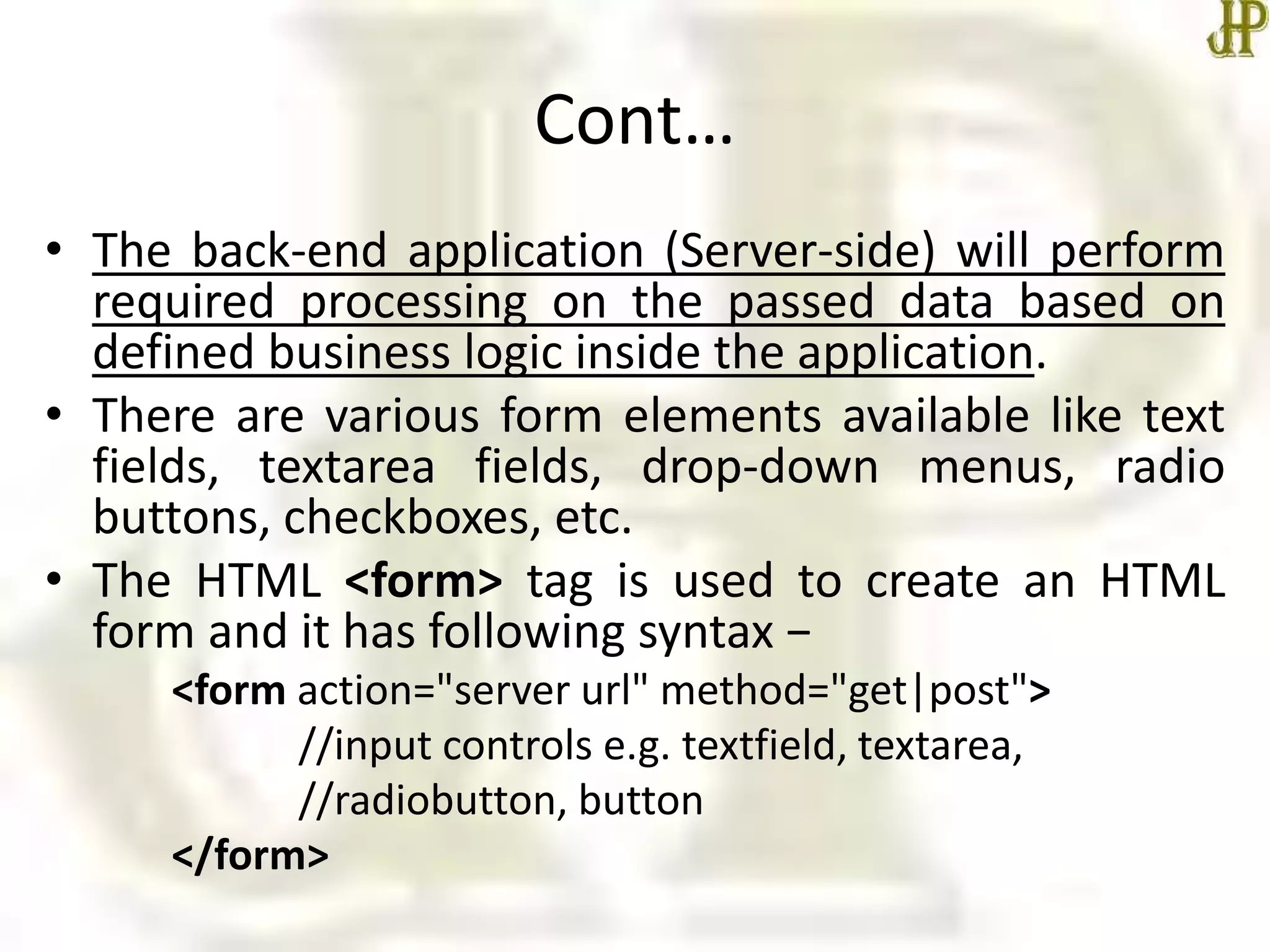 Html forms | PPTX