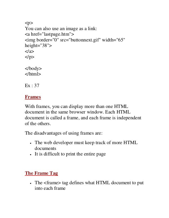 HTML practical guide for O/L exam