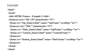 Html frames | PPT