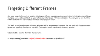 Html Target Fram Html frames | PPTX