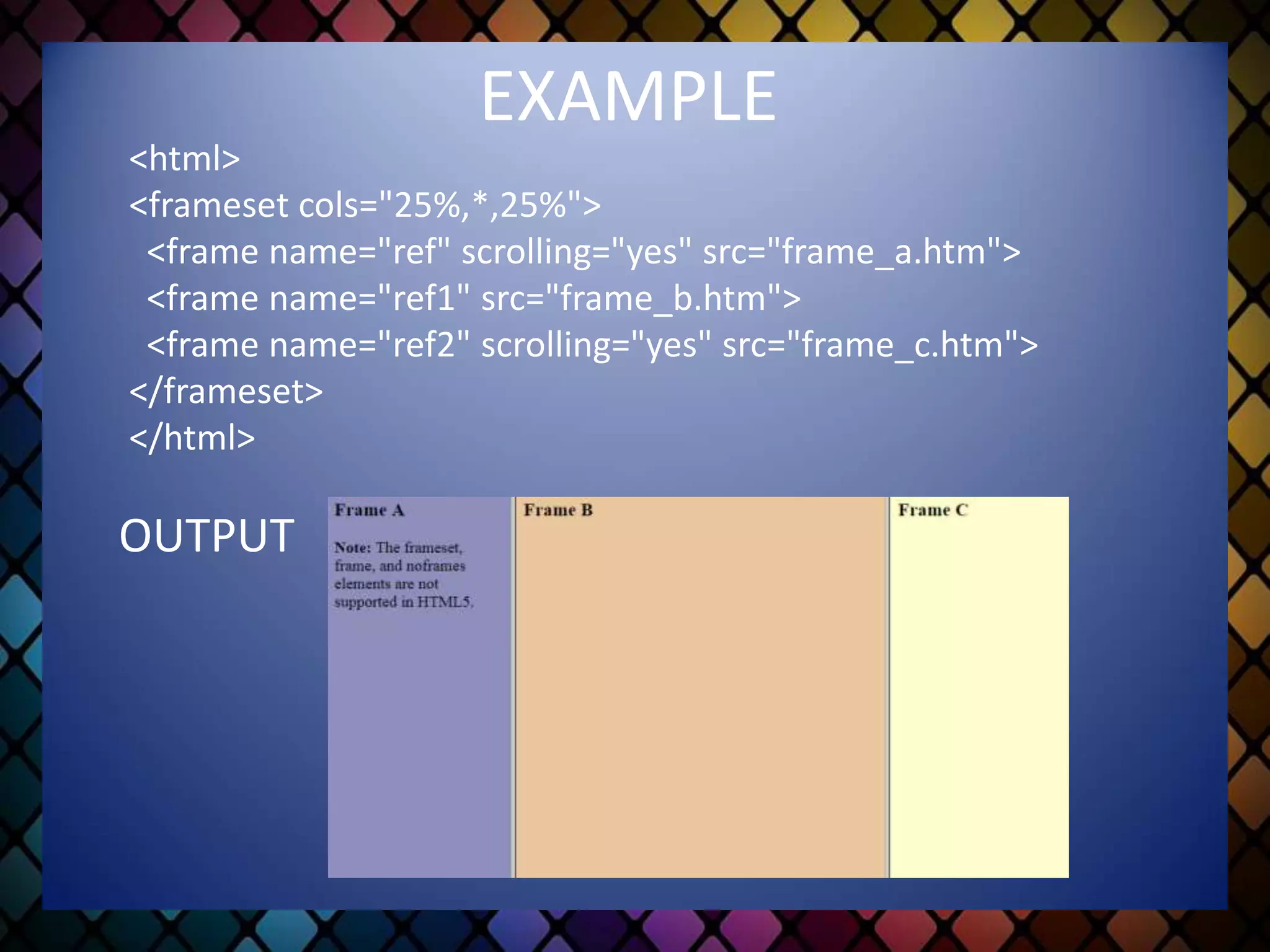 Html frames | PPTX