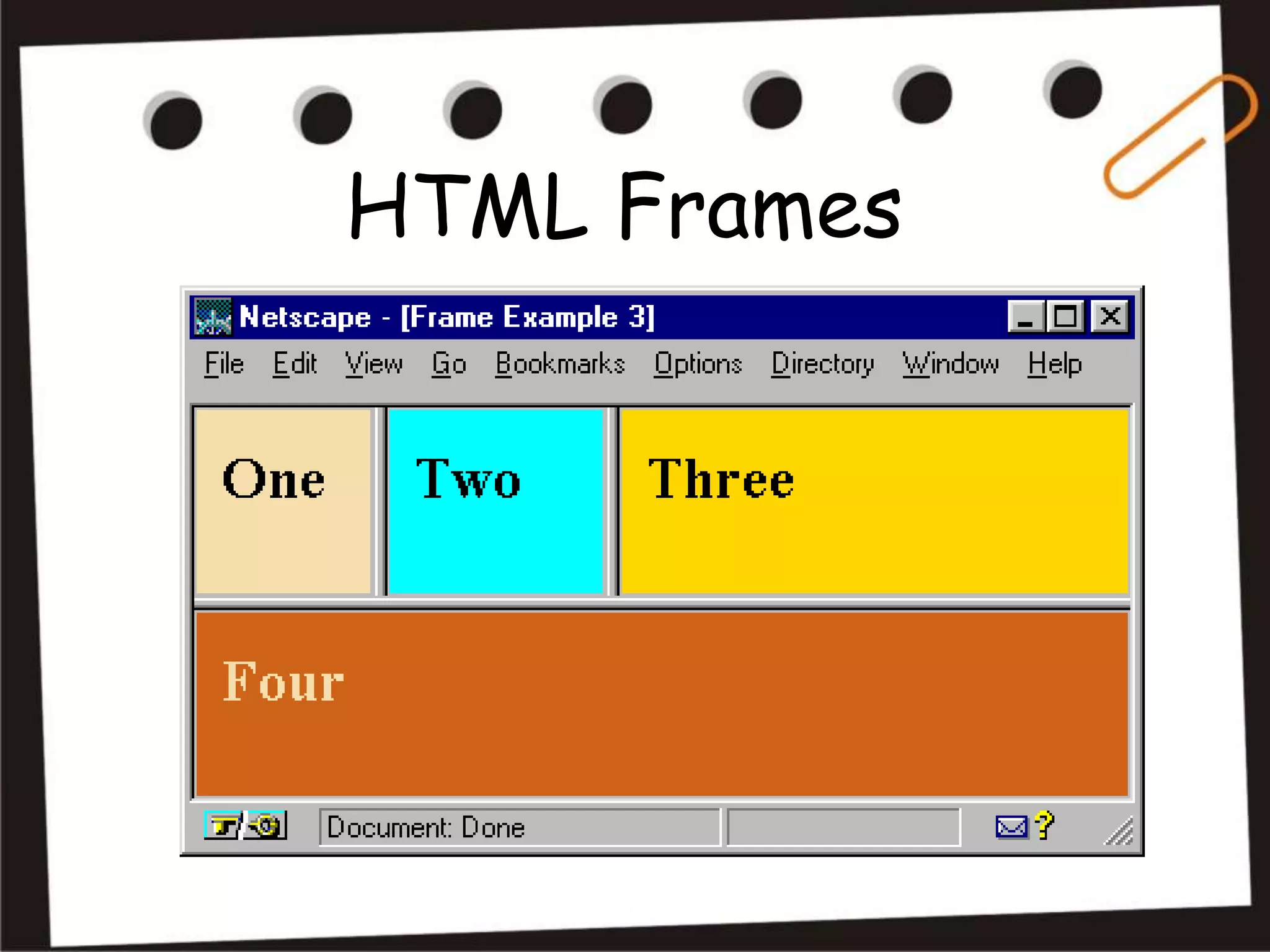 HTML Frames
 