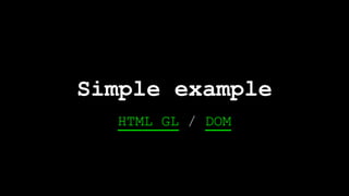 HTML GL - 60 FPS and amazing effects by rendering HTML/CSS in WebGL, framework agnostic