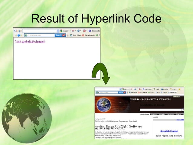 Hyperlinks in HTML | PPT | Web Design and HTML | Internet
