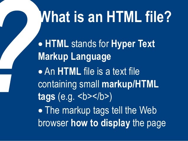 Html (hyper text markup language)
