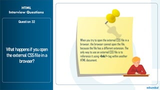 Top 50 HTML Interview Questions and Answers | Edureka | PDF