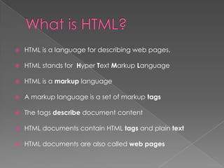 Html introduction | PPT