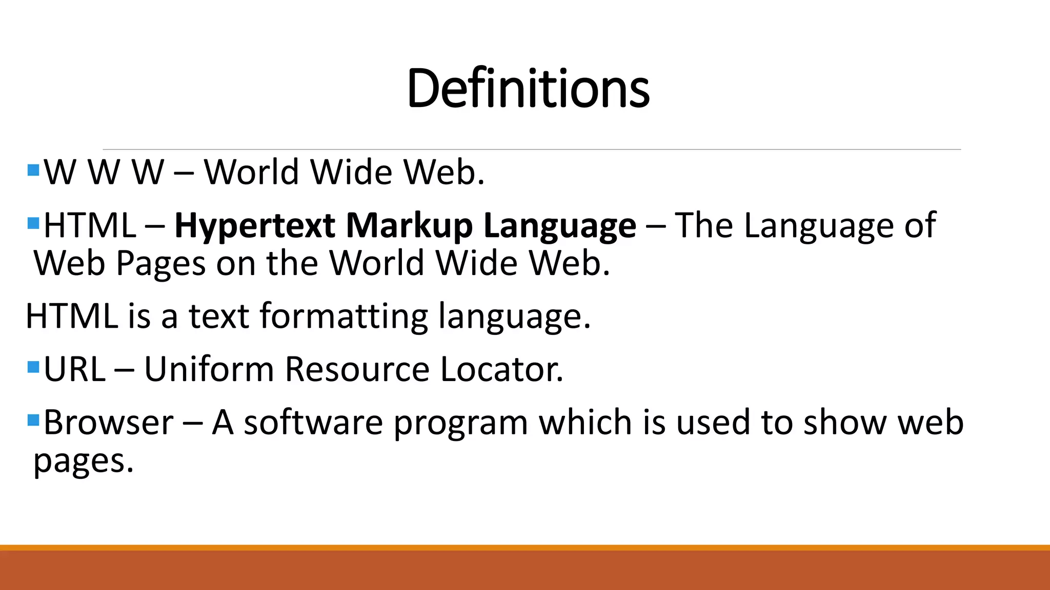 HTML Introduction | PPT
