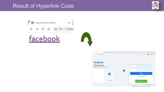 Result of Hyperlink Code
 