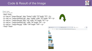 Code & Result of the Image
 