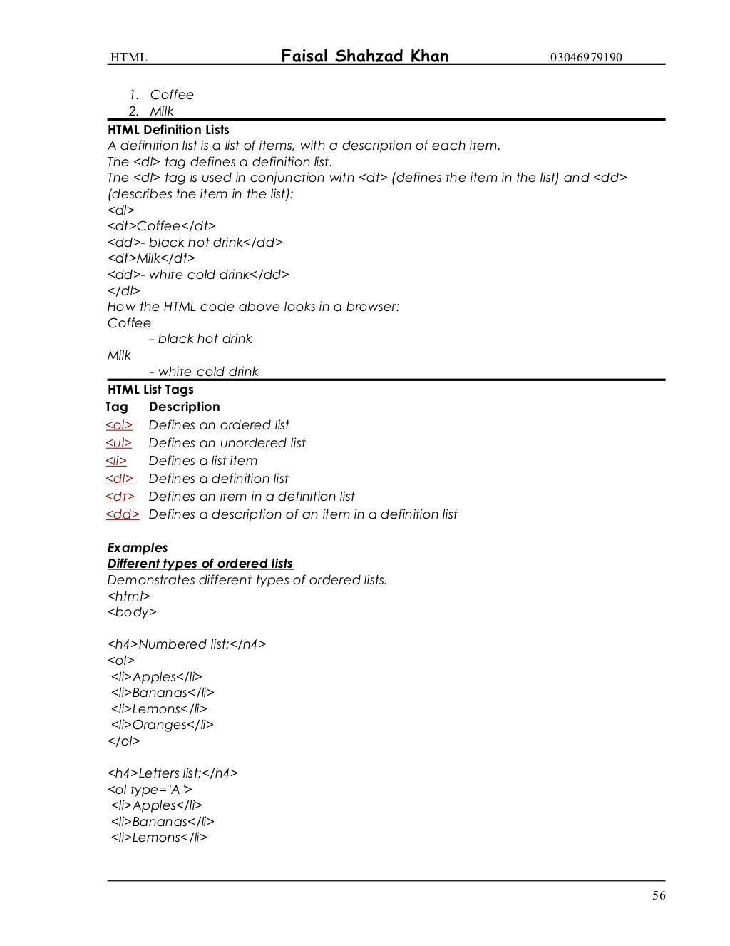 Html introduction and Full Detailed Notes