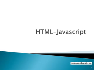 HTML-Javascript 1 