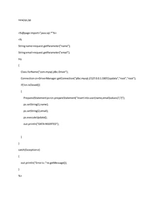 Html To JSP | DOCX