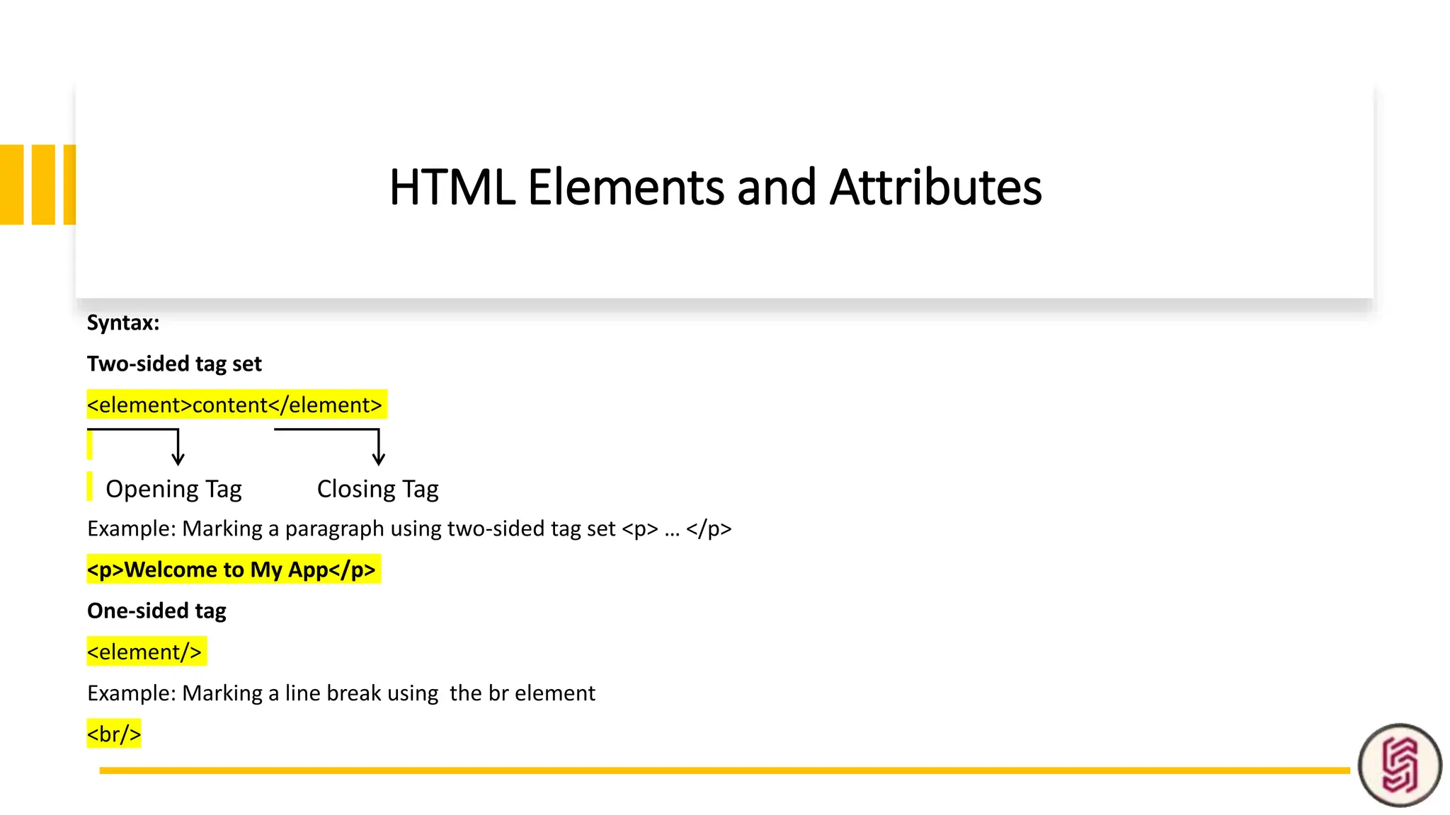 HTML Lesson 3 Elements and Attributes.pptx