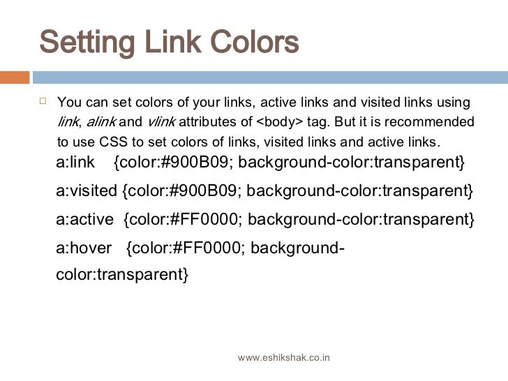 Html Links Html Links