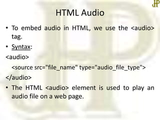 Html multimedia | PPTX