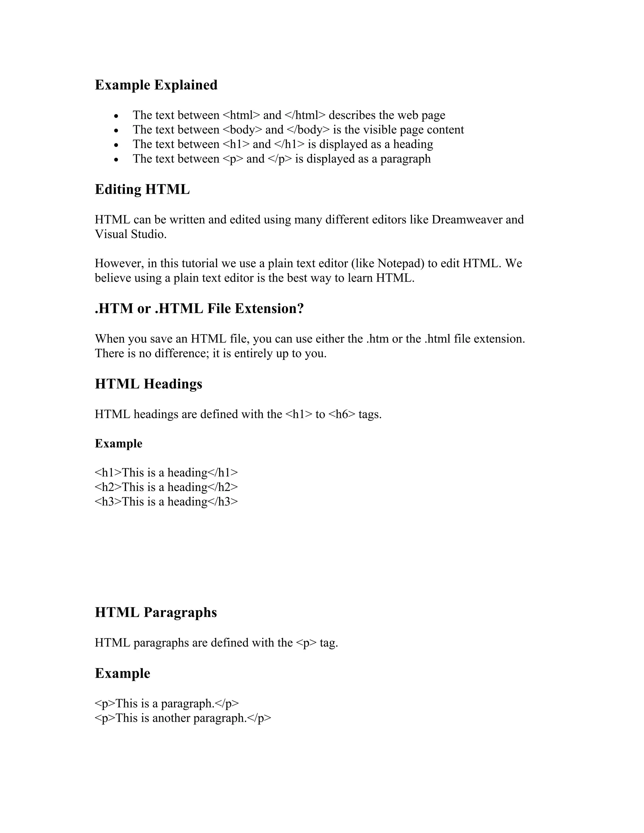 Html notes | PDF | Web Design and HTML | Internet